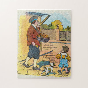 Hot-Cross-Buns, Mother Gans Kinderzimmer Rhyme Pic Puzzle