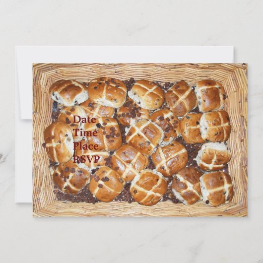 Hot Cross Buns Osterkörbe #1 Einladung (Rückseite)