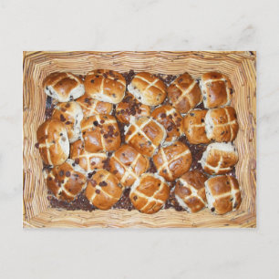 Hot Cross Buns Osterkörbe #1 Feiertagspostkarte
