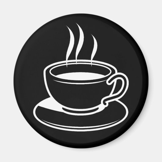Hot Cup of Coffee - Schwarz Magnet (Vorne)