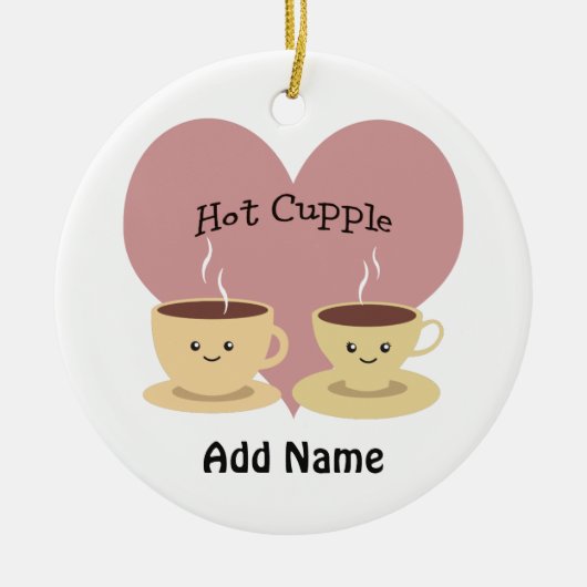 Hot Cupple! Keramik Ornament (Vorne)