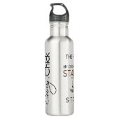 Hot Curvy Black Fitness Motivation Edelstahlflasche (Rückseite)