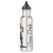 Hot Curvy Black Fitness Motivation Edelstahlflasche (Rechts)