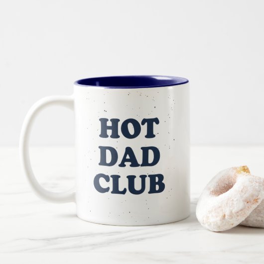 Hot Dad Club Mug Funny Dad Coffee Cup Gift Idea Zweifarbige Tasse (Mit Donut)