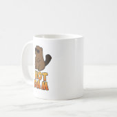 Hot Dam Funny Cool Beaver Pub Kaffeetasse (Vorderseite Links)