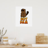 Hot Dam Funny Cool Beaver Pub Poster (Küche)