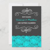 Hot Dang Vintag Chalkboard Wedding Einladung (Vorderseite)