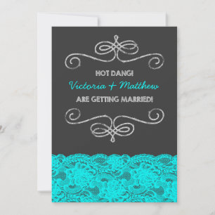 Hot Dang Vintag Chalkboard Wedding Einladung