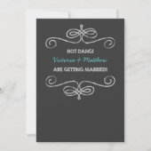 Hot Dang Vintag Chalkboard Wedding Einladung (Vorderseite)