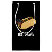 Hot Dawg Funny Hot Dog in einem Bun Puff Kleine Geschenktüte (Vorderseite)