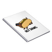 Hot Dawg Funny Hot Dog in einem Bun Puff Notizblock (Rechte Seite)