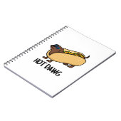 Hot Dawg Funny Hot Dog in einem Bun Puff Notizblock (Linke Seite)