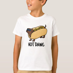 Hot Dawg Funny Hot Dog in einem Bun Puff T-Shirt