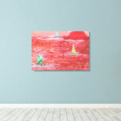 Hot Day Segelsport Leinwanddruck (Insitu (Holzboden))