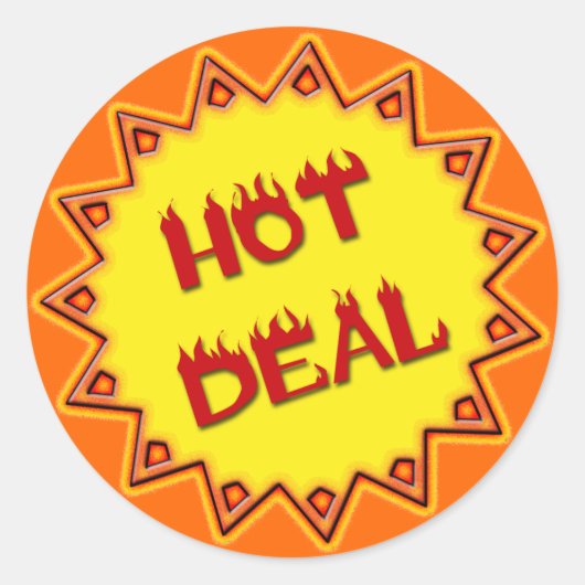 HOT DEAL - EINZELHANDSIGN RUNDER AUFKLEBER (Vorderseite)