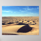 Hot Desolate Sahara Blue Sky Cloud Poster (Vorne)