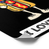 Hot Diggity Dog 4. Juli Patriotische GRILLEN Picni Poster (Ecke)