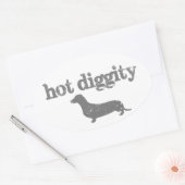Hot Diggity Dog Decal Ovaler Aufkleber (Umschlag)