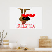 Hot Diggity Hund Poster (Küche)