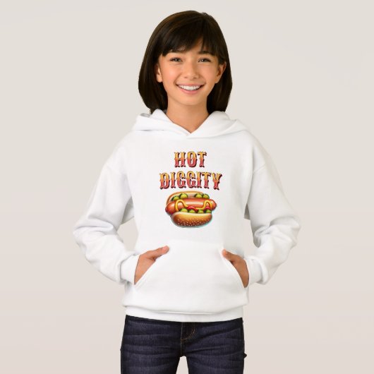 Hot Diggity | Retro Hot Dog Hoodie (Vorne ganz)