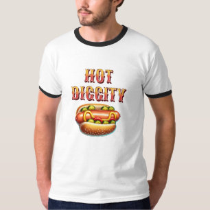 Hot Diggity Retro Hot Dog T-Shirt