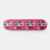 Hot Diva Girl Pop Art Lipstick Skateboard Deck (Horizontal)