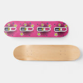 Hot Diva Girl Pop Art Lipstick Skateboard Deck (Horizontal)