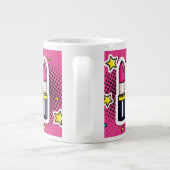 Hot Diva Girl Pop Art Lipstick Tasse (Rückseite)