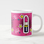 Hot Diva Girl Pop Art Lipstick Tasse (Rechts)