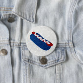 Hot Dog 4. Juli Glitzer Button (Beispiel)