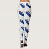Hot Dog 4. Juli Glitzer Leggings (Rückseite)