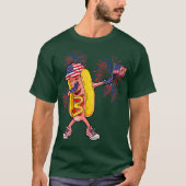 Hot Dog 4. Juli Hotdog Merica USA T-Shirt (Vorderseite)