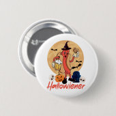 Hot Dog Adult Halloween Puff Button (Vorne & Hinten)