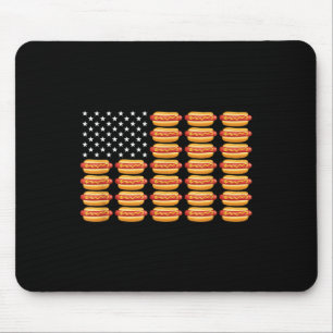 Hot Dog American Flag 4. Juli Patriotic Summer Bb Mousepad