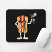 Hot Dog American Flag 4. Juli Patriotische GRILLEN Mousepad (Mit Mouse)