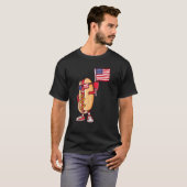 Hot Dog American Flag July 4th Patriotic Summer US T-Shirt (Vorne ganz)