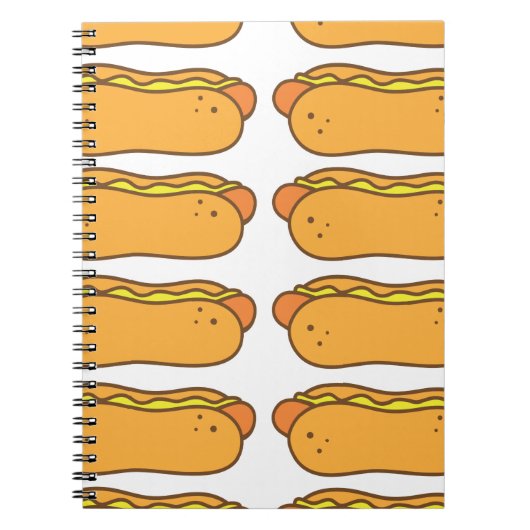Hot Dog auf einem Bug Notizblock (Vorderseite)