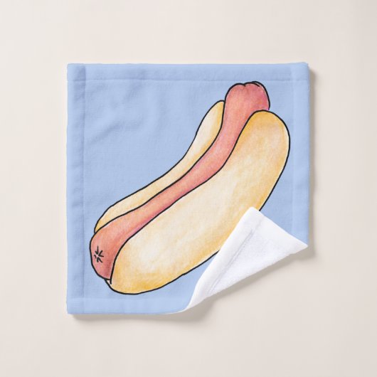 Hot Dog Badhandtuch Set (Waschlappen)