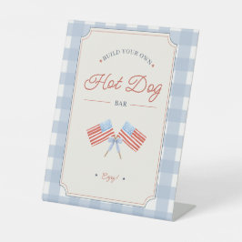 Hot Dog Bar Fourth of July BBQ-Party Dekoration Sockelschild