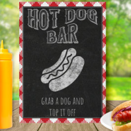 Hot Dog Bar I Do GRILLEN Party Signierung Poster