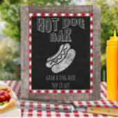 Hot Dog Bar I Do GRILLEN Party Signierung Poster