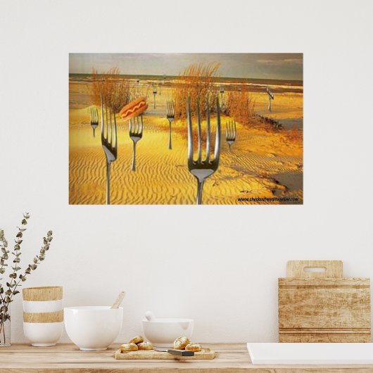 Hot Dog Beach Poster (Küche)