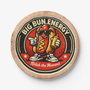 Hot Dog - Big Bun Energy - Foodie Fiends Pappteller