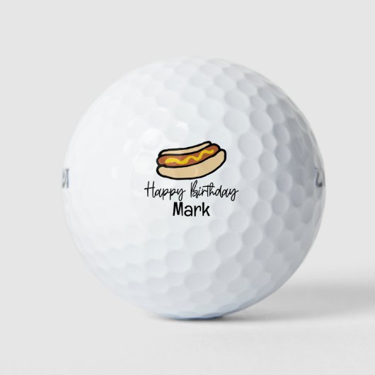Hot Dog Birthday Golfball (Vorderseite)