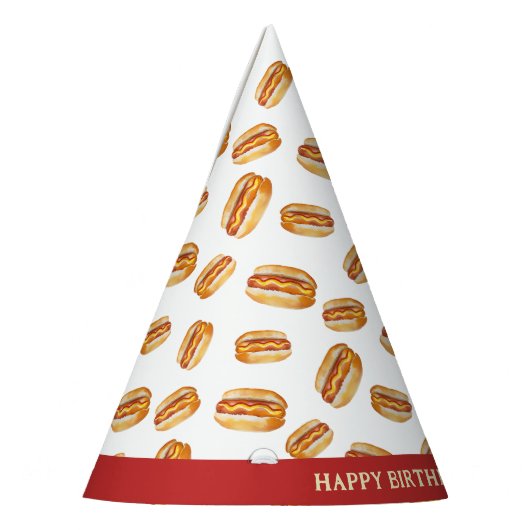 Hot Dog Birthday Party Hat - Kinderkoch Partyhütchen (Links)