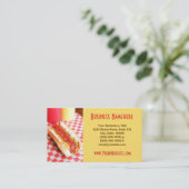 Hot Dog Business Cards Visitenkarte (Stehend Vorderseite)