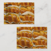 Hot Dog Cake ... Asiatische Nachspeise Visitenkarte (Vorne/Hinten)