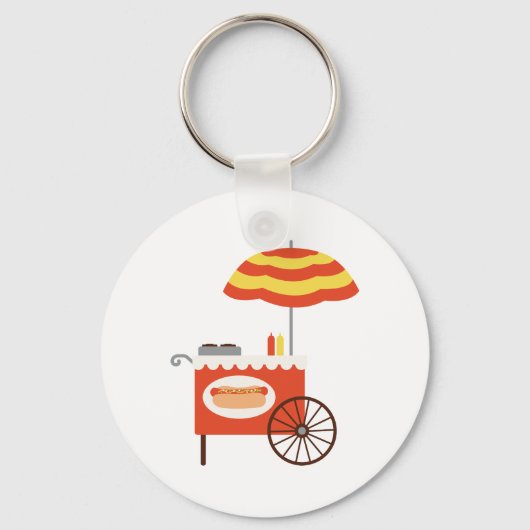 Hot Dog Cart Schlüsselanhänger (Vorderseite)