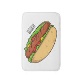 Hot Dog Cartoon Badematte (Vorderseite Vertikal)