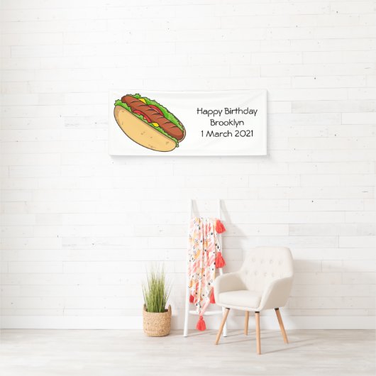 Hot Dog Cartoon Banner (Insitu)